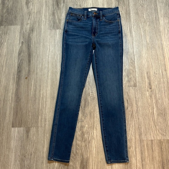 Madewell Women's 10” High Rise Roadtripper Dark Blue Skinny Jeans - Picture 4 of 8
